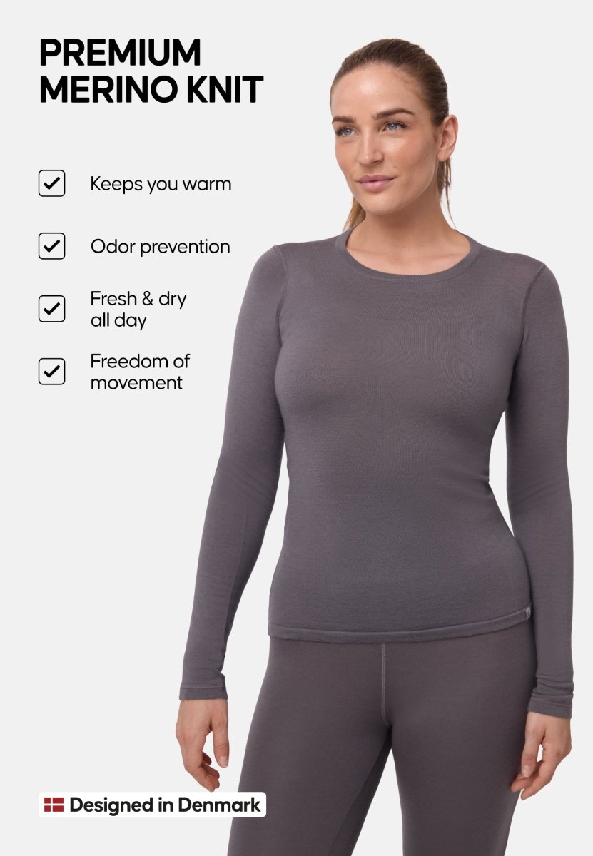MERINO WOOL BASE LAYER SHIRT FOR WOMEN - DANISH ENDURANCE