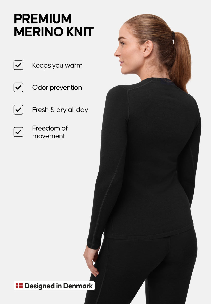 MERINO WOOL BASE LAYER SHIRT FOR WOMEN - DANISH ENDURANCE