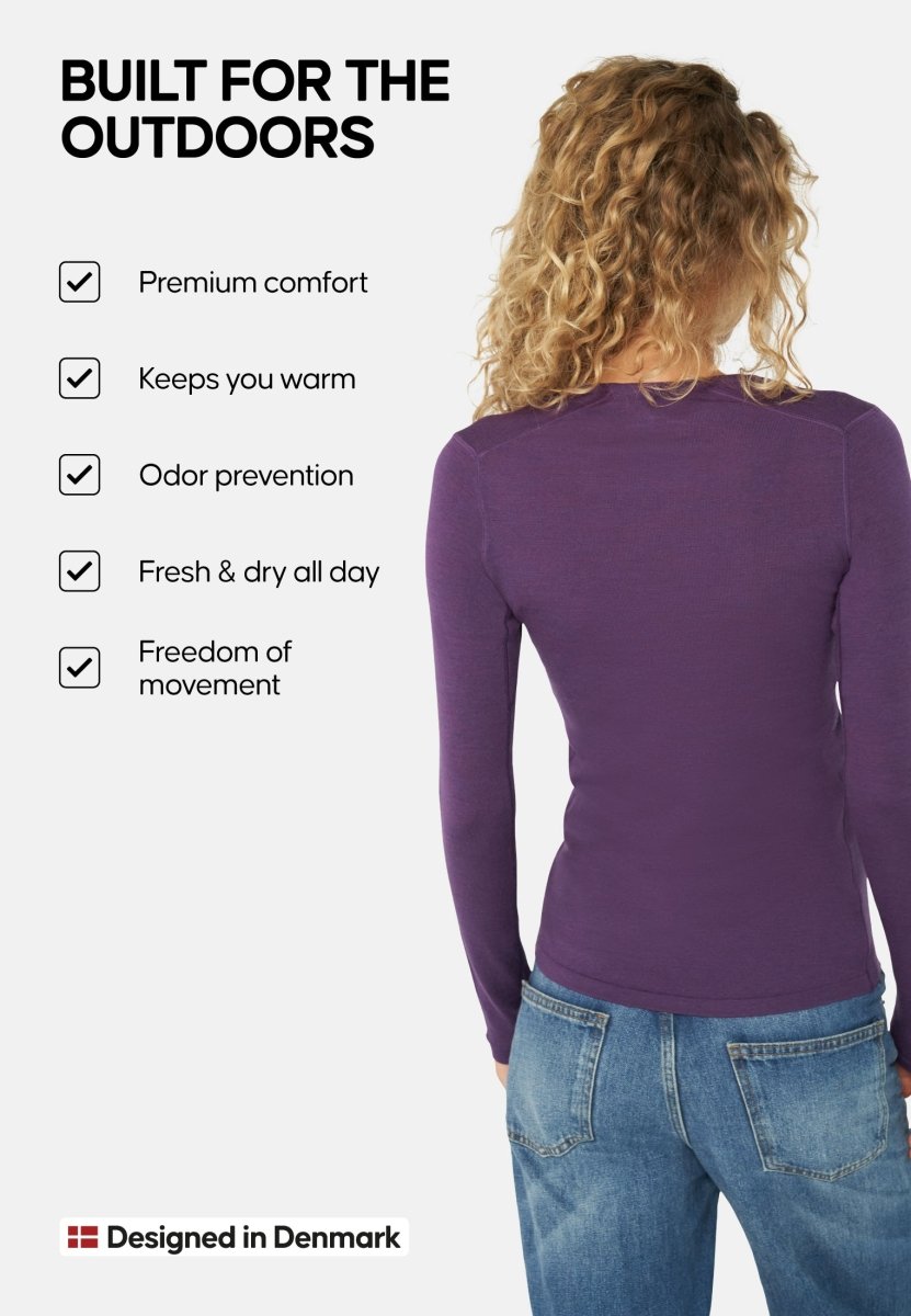 MERINO WOOL BASE LAYER SHIRT FOR WOMEN - DANISH ENDURANCE