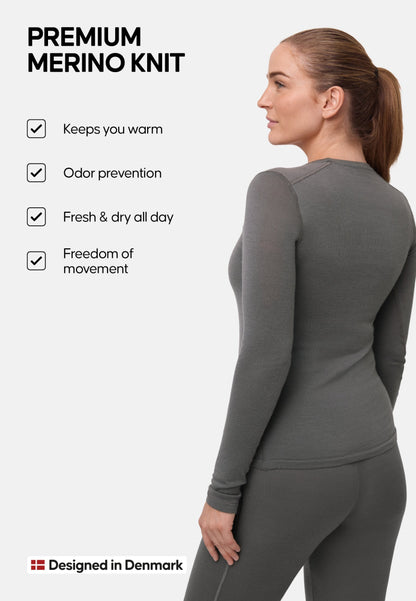 MERINO WOOL BASE LAYER SHIRT FOR WOMEN - DANISH ENDURANCE