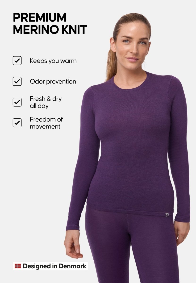 MERINO WOOL BASE LAYER SHIRT FOR WOMEN - DANISH ENDURANCE