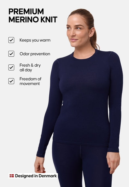 MERINO WOOL BASE LAYER SHIRT FOR WOMEN - DANISH ENDURANCE