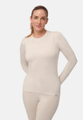 MERINO WOOL BASE LAYER SHIRT FOR WOMEN - Off-White