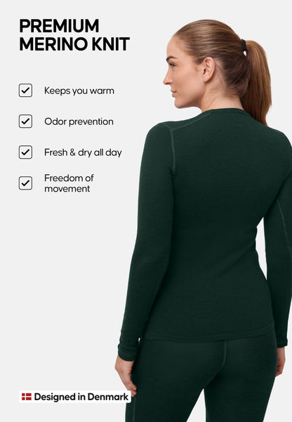 MERINO WOOL BASE LAYER SHIRT FOR WOMEN - DANISH ENDURANCE