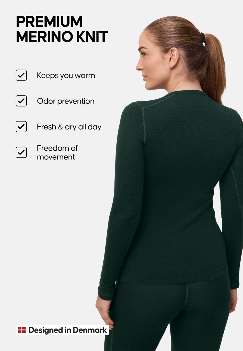 MERINO WOOL BASE LAYER SHIRT FOR WOMEN - DANISH ENDURANCE