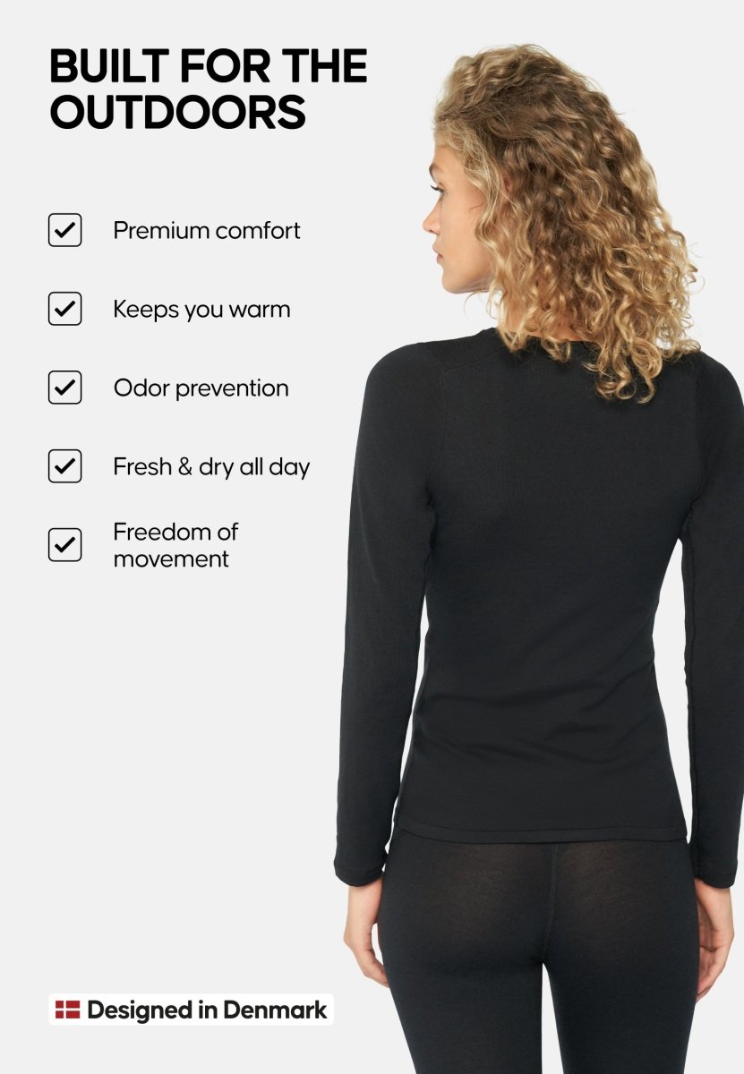 MERINO WOOL BASE LAYER SHIRT FOR WOMEN - DANISH ENDURANCE