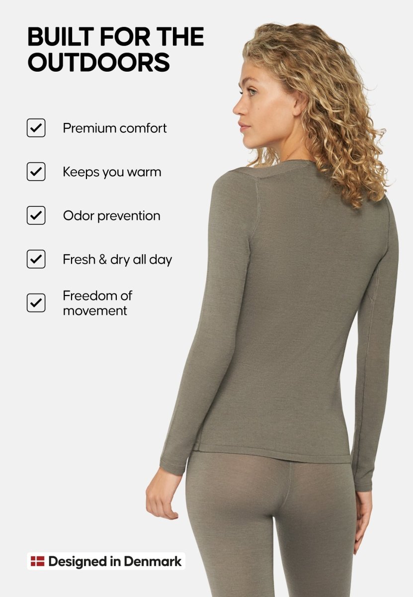 MERINO WOOL BASE LAYER SHIRT FOR WOMEN - DANISH ENDURANCE