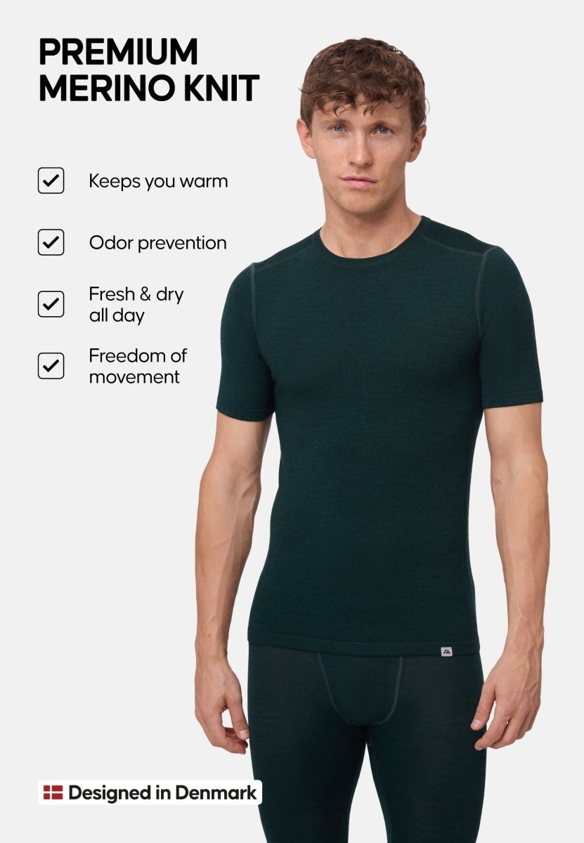 MERINO WOOL BASE LAYER T - SHIRT FOR MEN - DANISH ENDURANCE