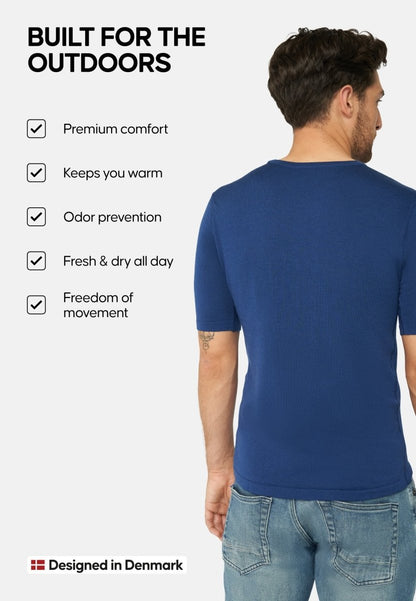 MERINO WOOL BASE LAYER T - SHIRT FOR MEN - DANISH ENDURANCE