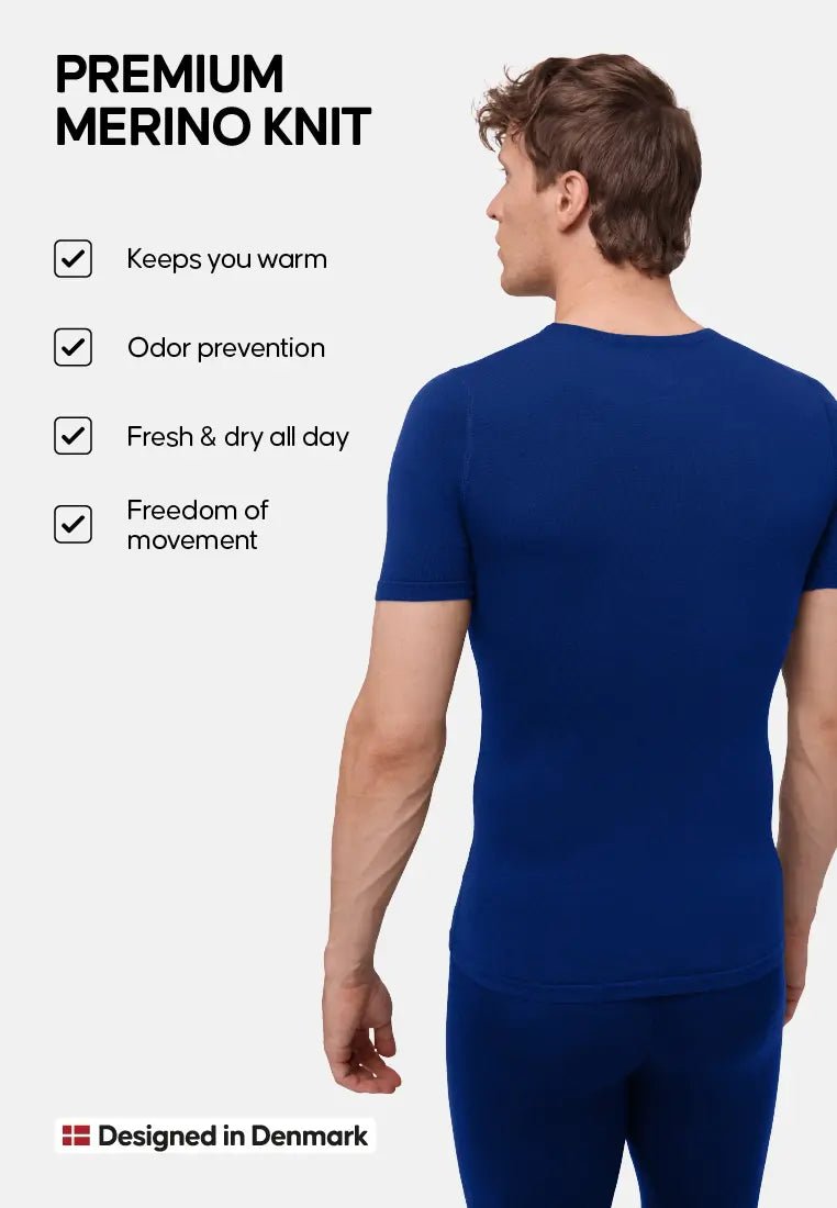 MERINO WOOL BASE LAYER T - SHIRT FOR MEN - DANISH ENDURANCE