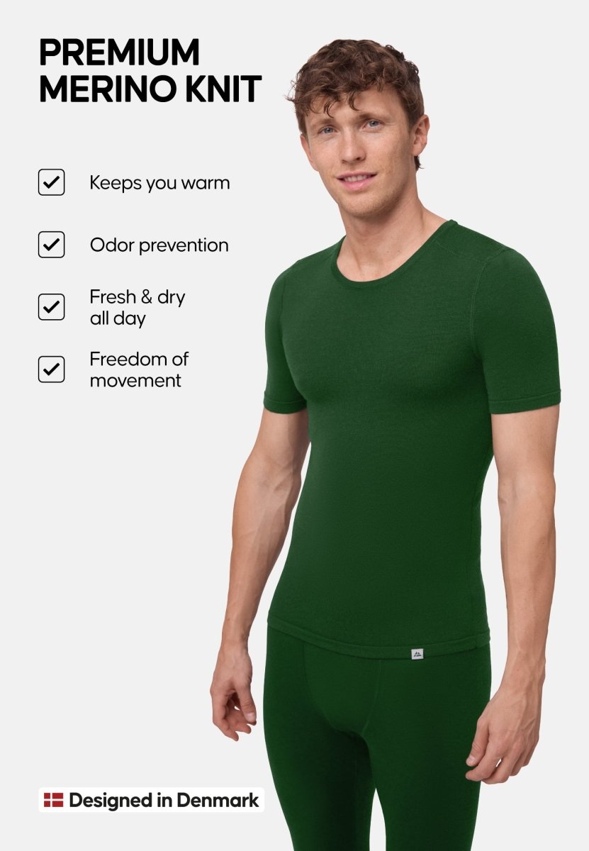 MERINO WOOL BASE LAYER T - SHIRT FOR MEN - DANISH ENDURANCE