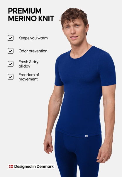 MERINO WOOL BASE LAYER T - SHIRT FOR MEN - DANISH ENDURANCE