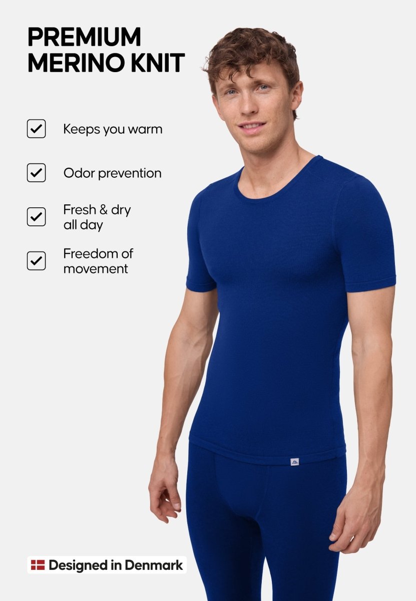 MERINO WOOL BASE LAYER T - SHIRT FOR MEN - DANISH ENDURANCE