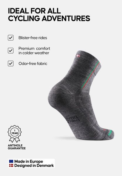 MERINO WOOL CYCLING SOCKS - DANISH ENDURANCE