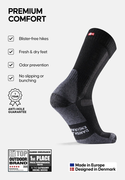 MERINO WOOL HIKING SOCKS - DANISH ENDURANCE