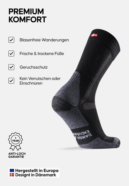MERINO WOOL HIKING SOCKS - DANISH ENDURANCE