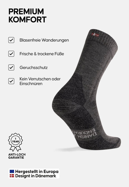 MERINO WOOL HIKING SOCKS - DANISH ENDURANCE