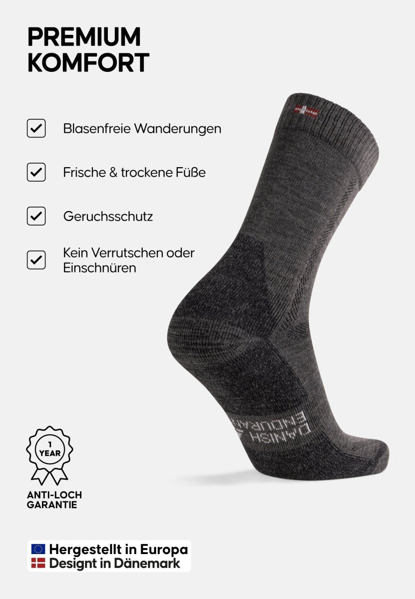 MERINO WOOL HIKING SOCKS - DANISH ENDURANCE