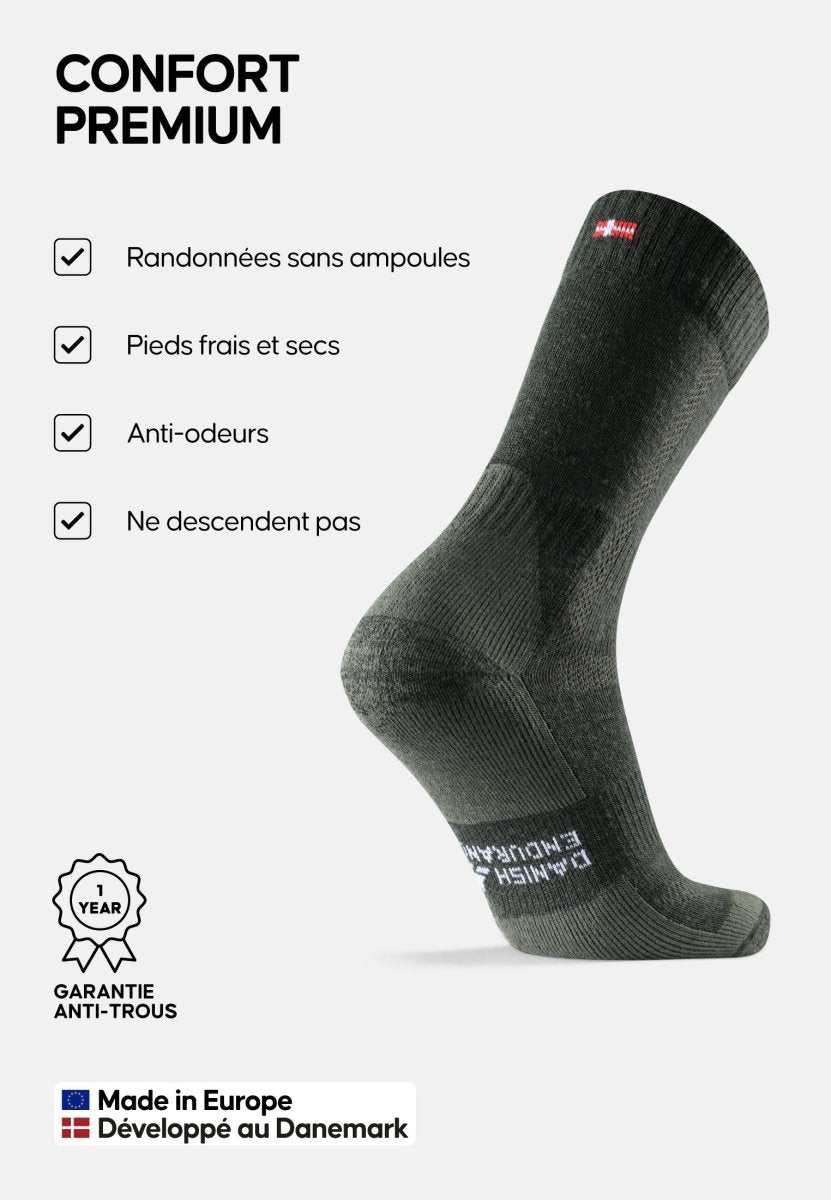 MERINO WOOL HIKING SOCKS - DANISH ENDURANCE