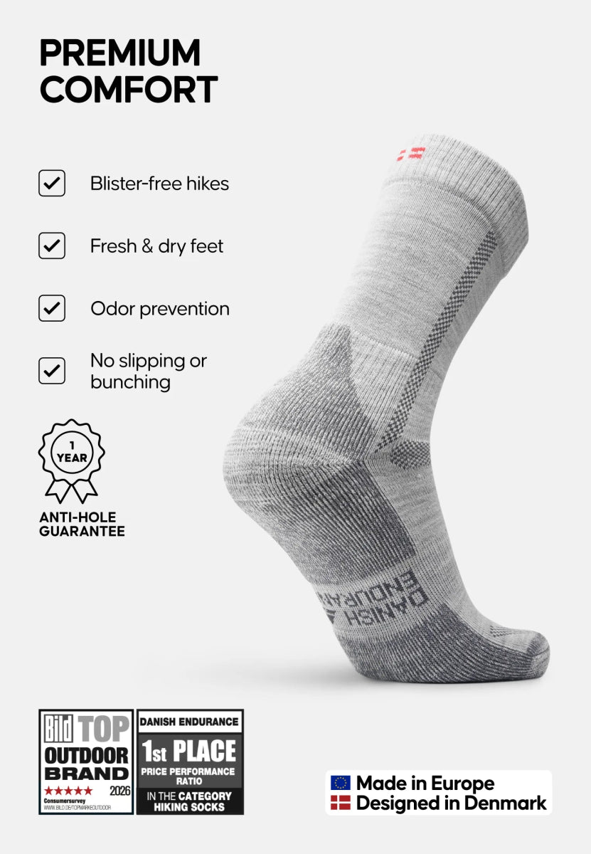 MERINO WOOL HIKING SOCKS - DANISH ENDURANCE