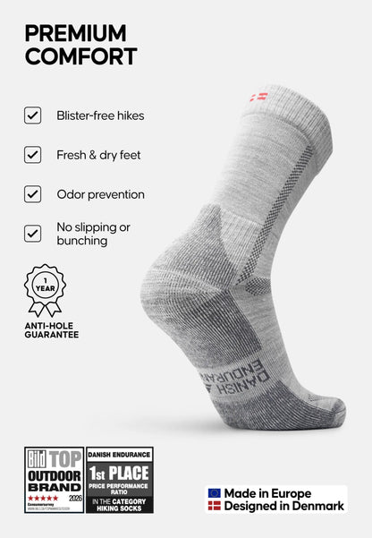 MERINO WOOL HIKING SOCKS - DANISH ENDURANCE