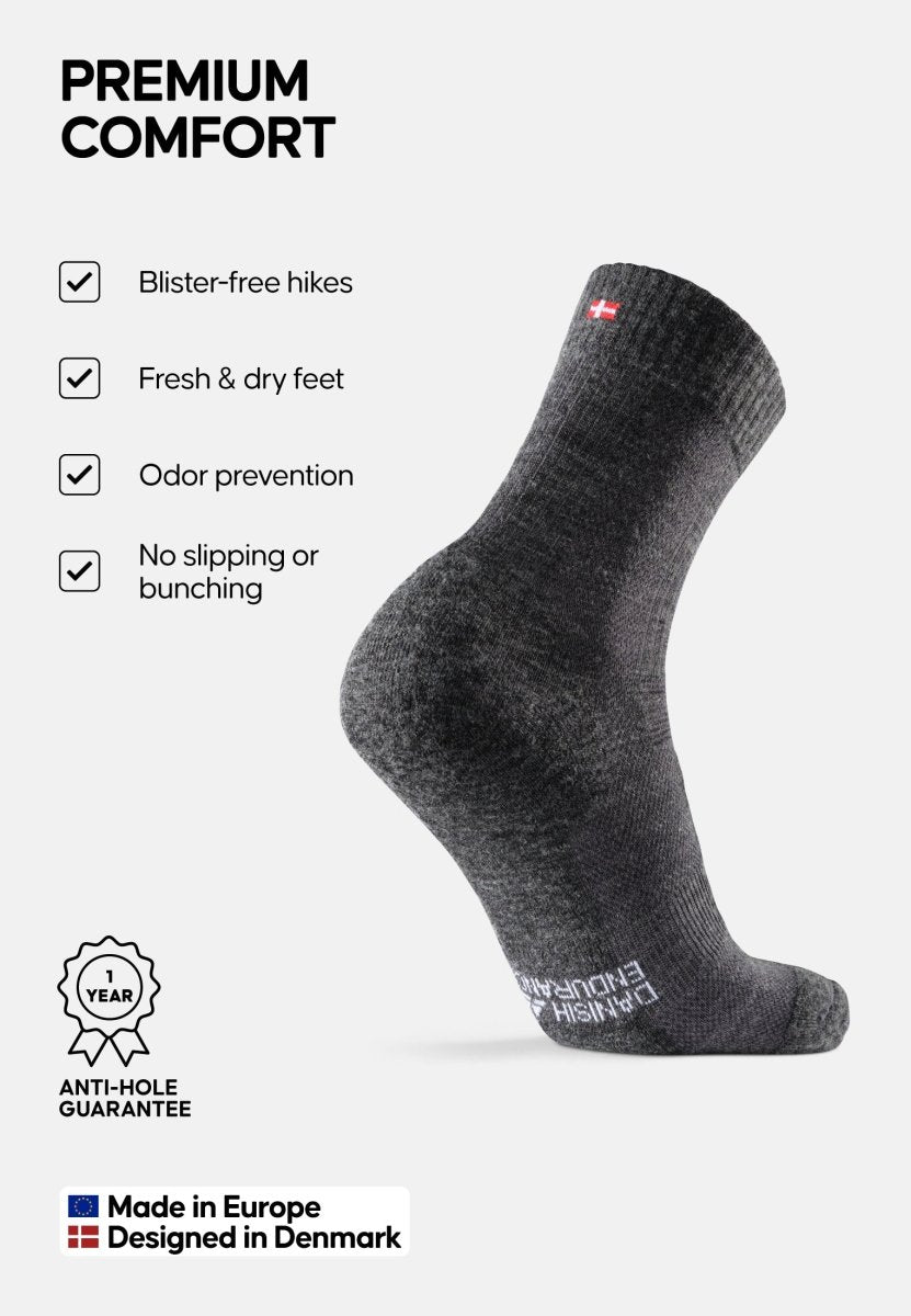 MERINO WOOL HIKING SOCKS LIGHT - DANISH ENDURANCE