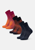 LIGHT HIKING CREW SOCKS - Navy/Orange | Fuchsia Orange | Navy