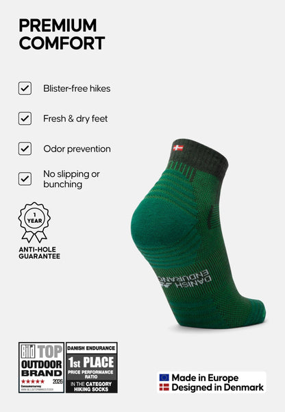 MERINO WOOL HIKING SOCKS LOW CUT - DANISH ENDURANCE