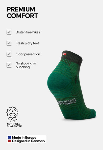 MERINO WOOL HIKING SOCKS LOW CUT - DANISH ENDURANCE