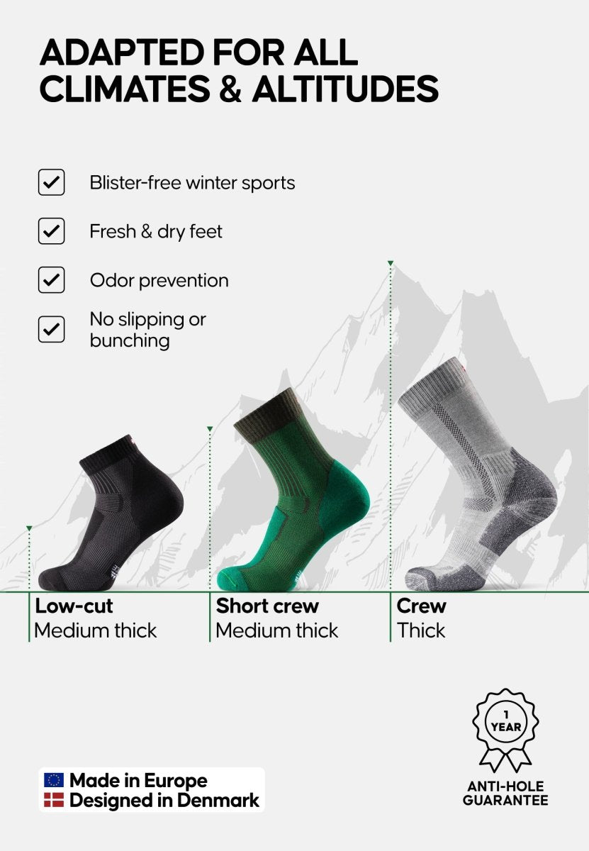 MERINO WOOL HIKING SOCKS SET - DANISH ENDURANCE