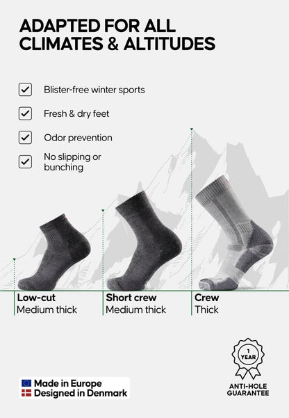 MERINO WOOL HIKING SOCKS SET - DANISH ENDURANCE