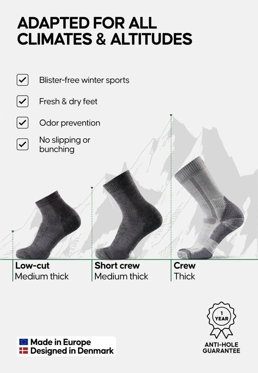 MERINO WOOL HIKING SOCKS SET - DANISH ENDURANCE