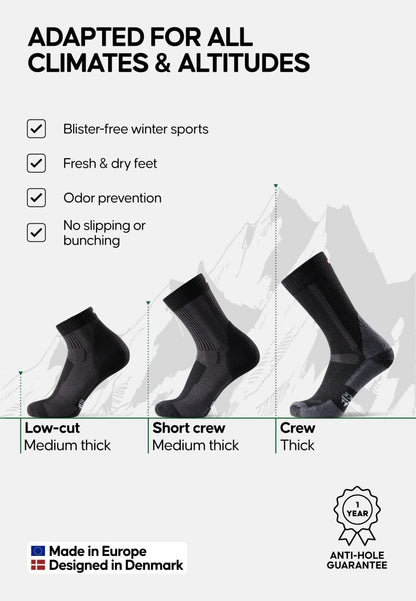 MERINO WOOL HIKING SOCKS SET - DANISH ENDURANCE