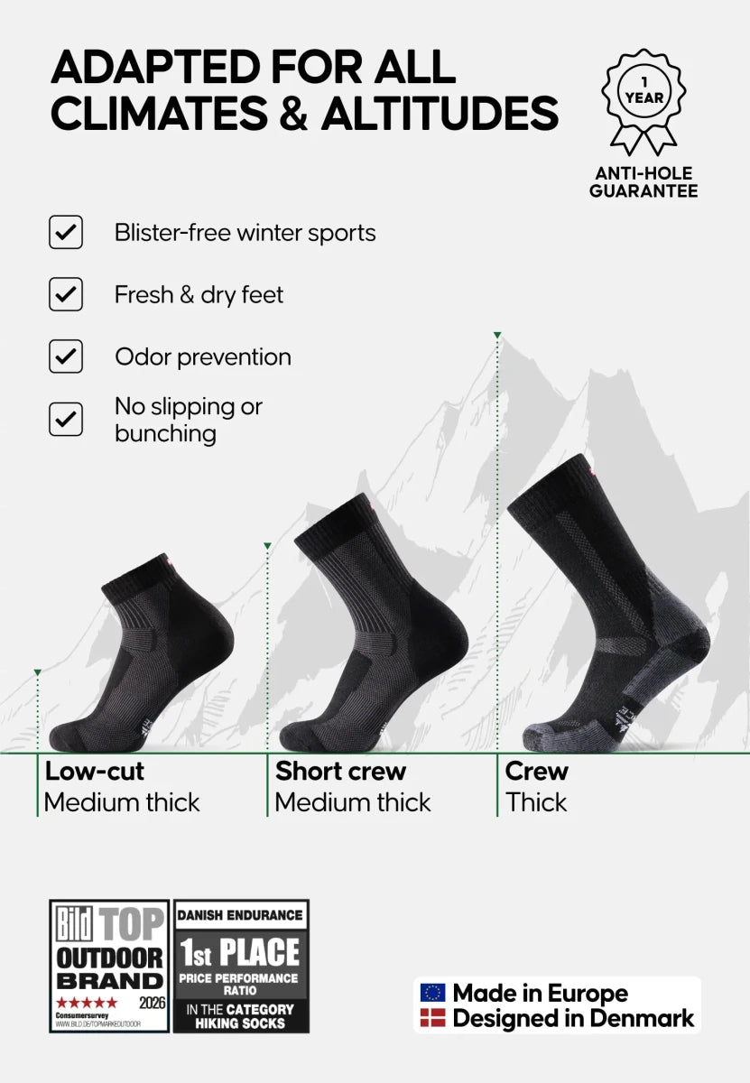 MERINO WOOL HIKING SOCKS SET (Outlet) - DANISH ENDURANCE