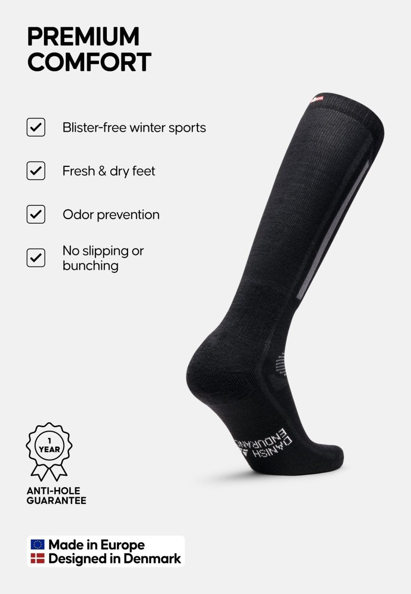 MERINO WOOL SKI SOCKS - DANISH ENDURANCE