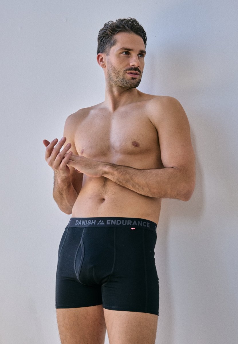 MERINO WOOL TRUNKS WITH FLY FOR MEN - DANISH ENDURANCE