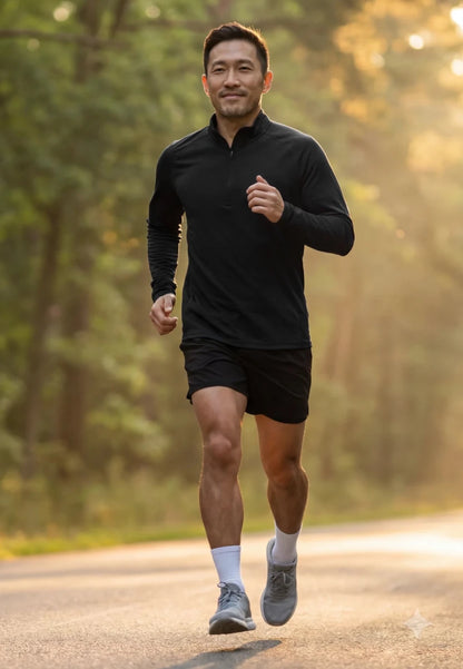 MOMENTUM HALF ZIP RUNNING SHIRT - DANISH ENDURANCE