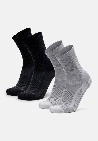 thumbnail image 2 of SB SOX - 2 Pairs Plantar Fasciitis Relief Socks (Black, Medium Gray, Medium) - Product Details 2 of 14