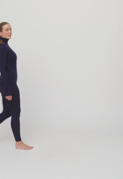 MERINO WOOL BASE LAYER HALF-ZIP SHIRT FOR WOMEN