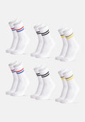 TENNIS CALCETINES CREW - Rayas Negras | Rayas Verde/Amarillo | Rayas Rojo/Azul