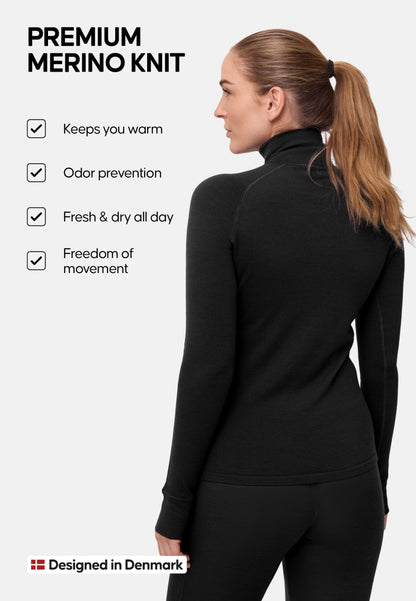 WOMEN'S MERINO HALF ZIP SHIRT - DANISH ENDURANCE