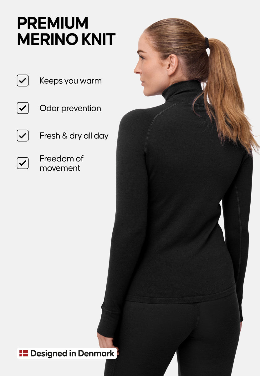 WOMEN'S MERINO HALF ZIP SHIRT - DANISH ENDURANCE