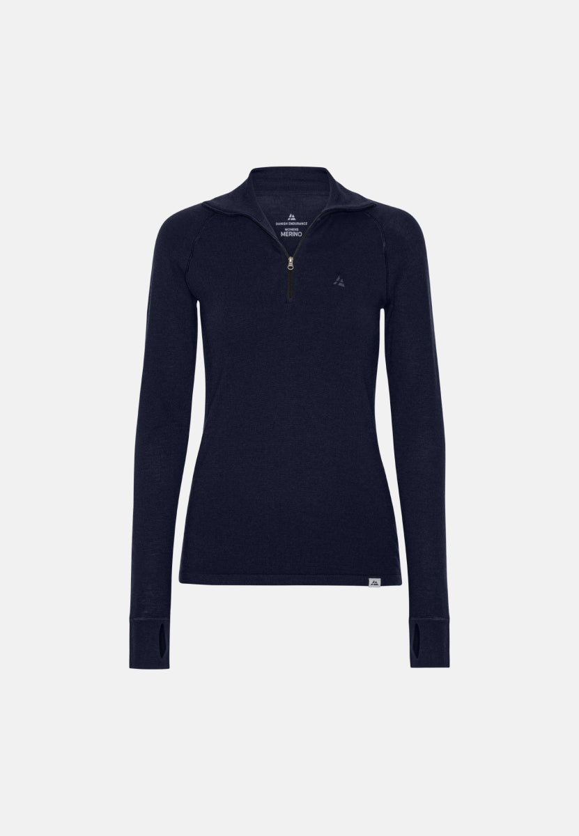 WOMEN'S MERINO HALF ZIP SHIRT - DANISH ENDURANCE