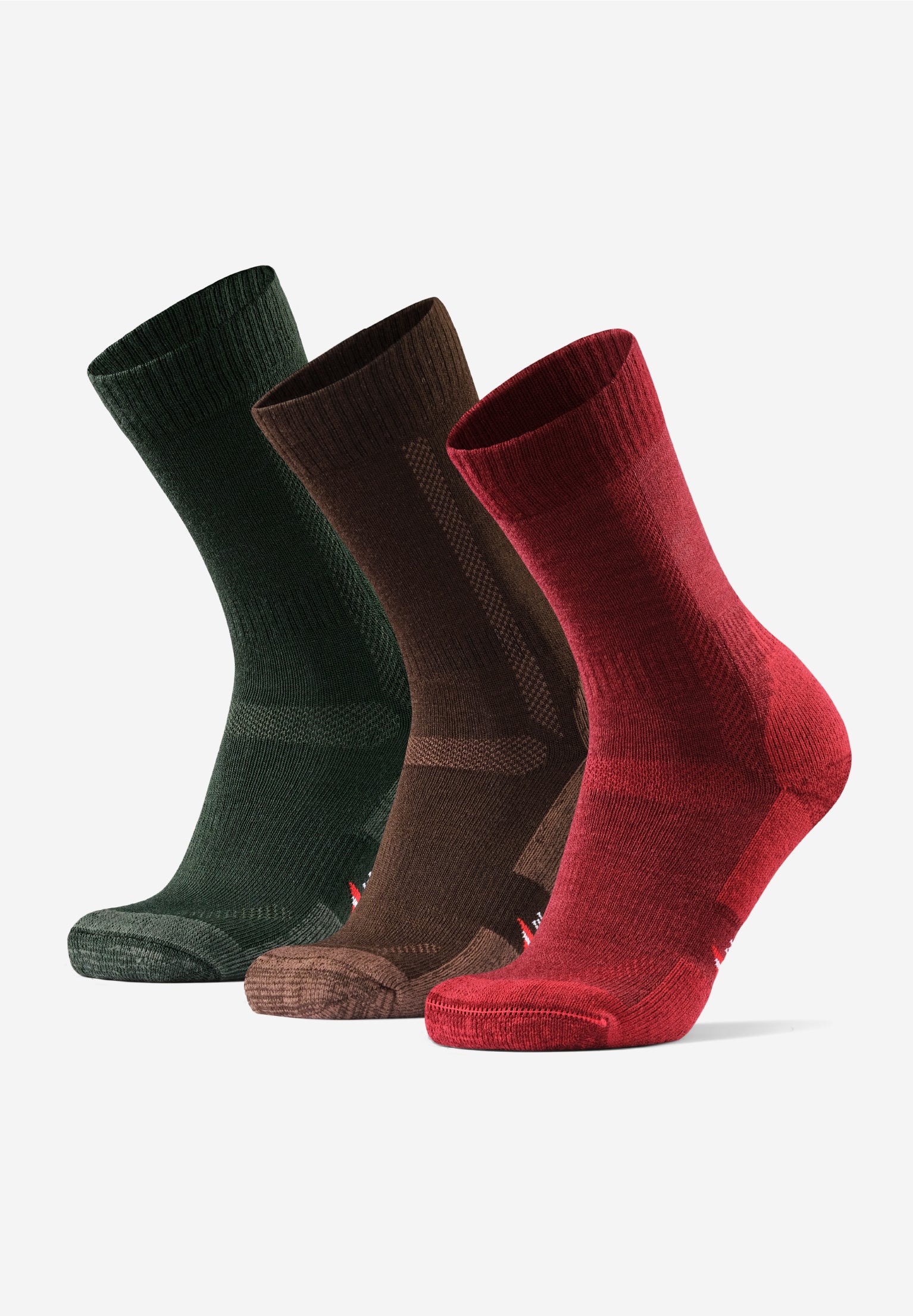 DANISH ENDURANCE Merino Wool Hiking Socks, Cushioned, for Men, Women & Kids  Large Wine Red