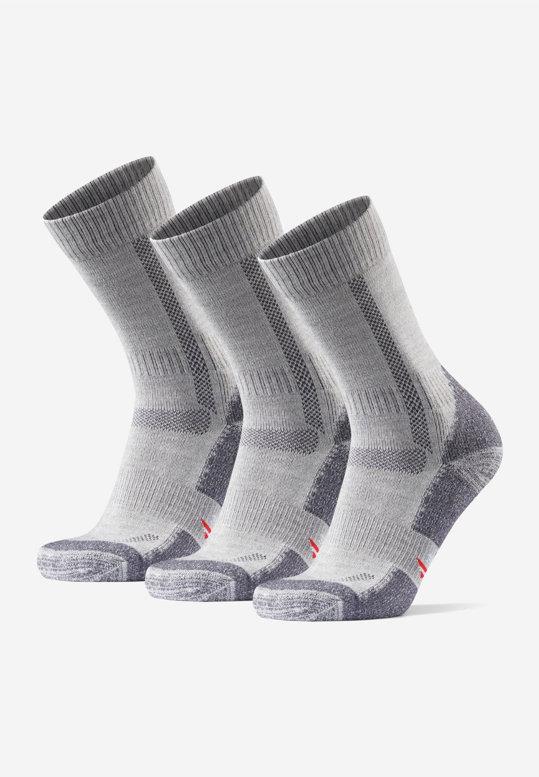DANISH ENDURANCE Merino Wool Cushioned Hiking Socks 3-Pack for Men XL Gray  Color