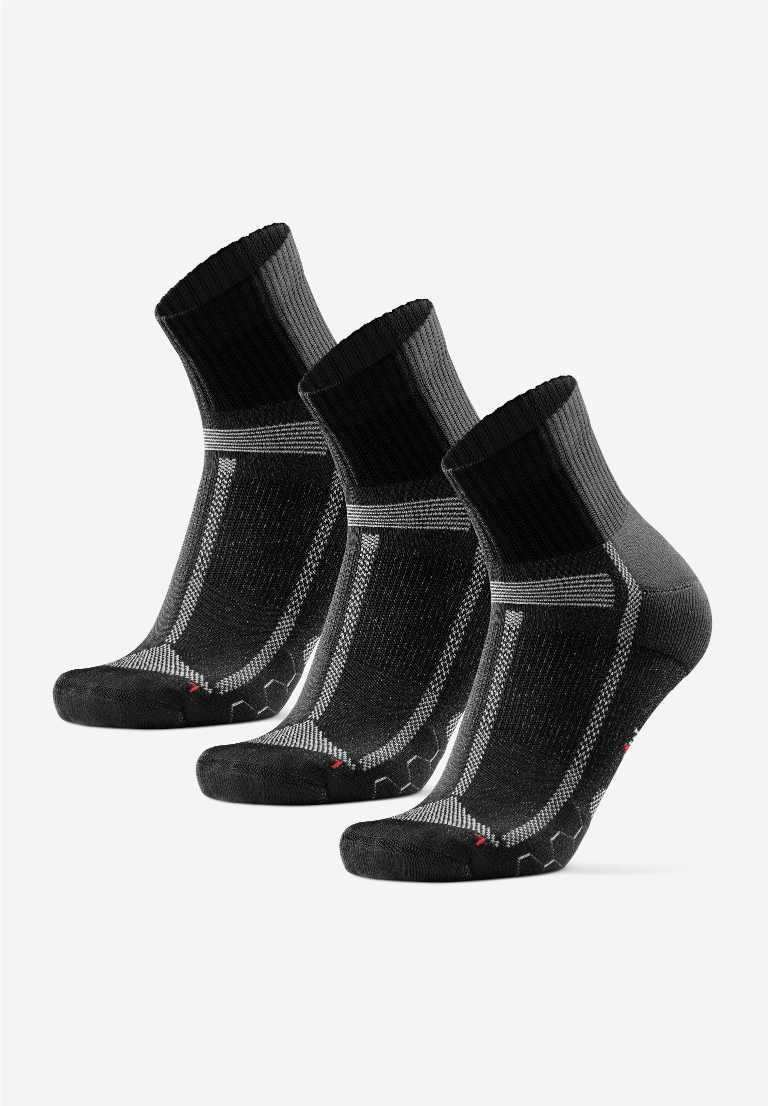 DANISH ENDURANCE 3 Pack Low-Cut Long Distance Running Socks, Men & Women