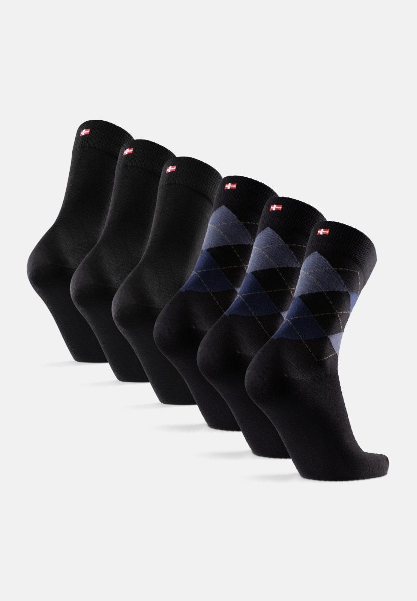 3 pares de calcetines de hombre DANISH ENDURANCE Bamboo Soft Top sin  cinturilla elástica medias de
