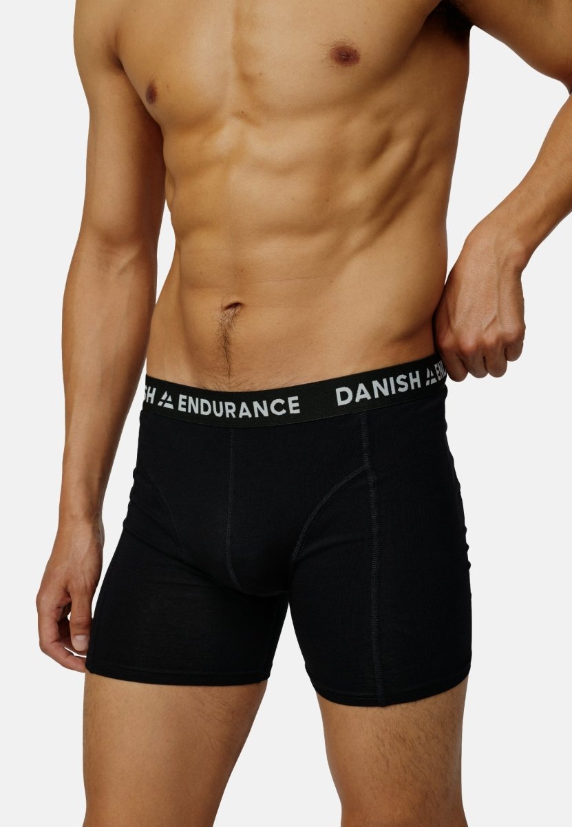 Danish Endurance Classic Trunks Men's Black 6 Pack Size Medium New