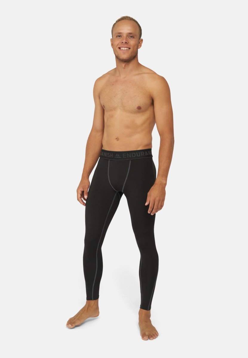nsendm Running Compression Men Pants Tights Solid Stretch Line