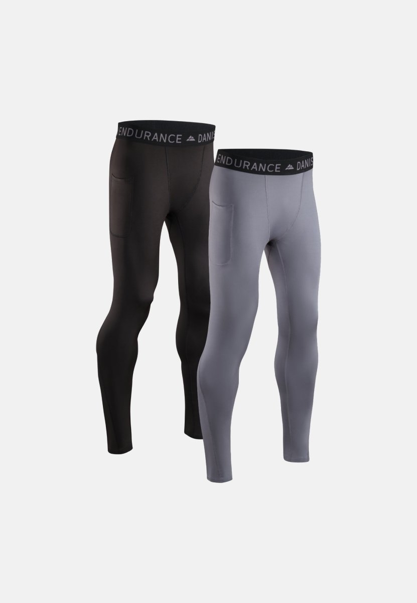  1 Or 2 Pack Mens Compression Pants 3/4 One Leg